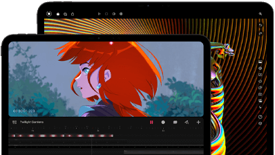 Asztrofekete
13 hüvelykes és 11 hüvelykes iPad Pro elölnézetből, fekvő tájolásban, lekerekített sarkokkal és fekete kijelzőkerettel, a
11 hüvelykes modell kijelzőjén egy vörös hajú figura élénk képe, a 13 hüvelykes modell kijelzőjén pedig egy fotószerkesztő
felület színes elemei jelennek meg