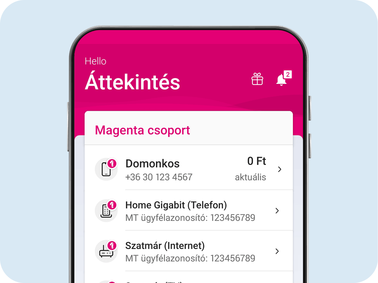 Lépj be a Telekom alkalmazásba